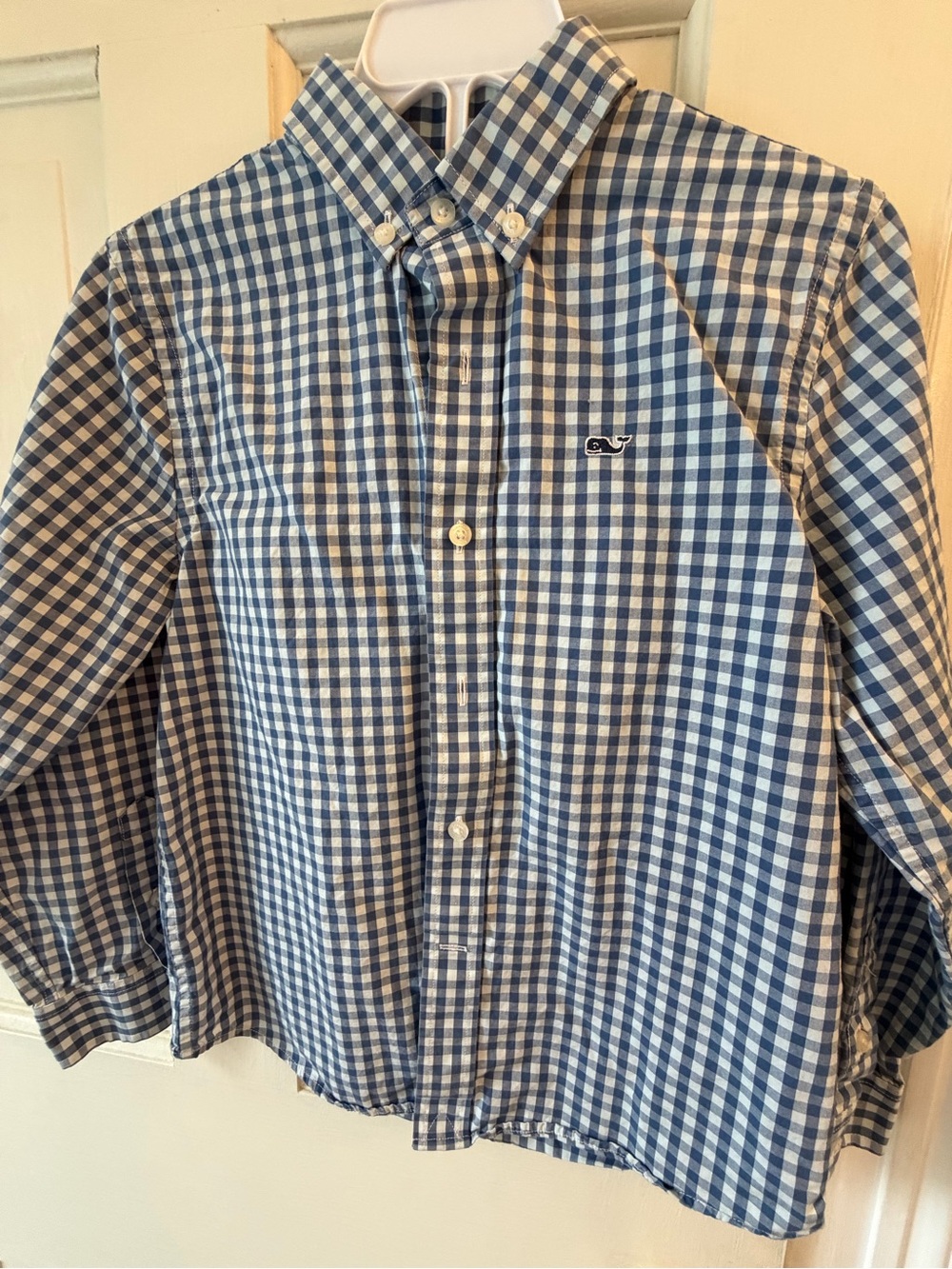 Vineyard Vines Boys Blue Gingham Button-Down Shirt